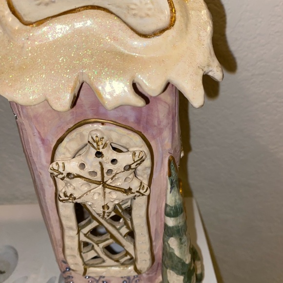 Christmas Vintage Snowflake Tower House Heather Goldminc Ceramic Art Clayworks - Picture 15 of 16